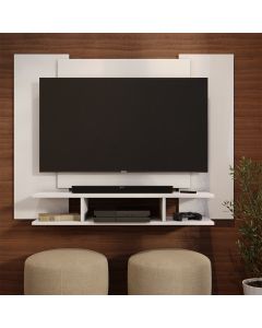 Painel Home para Tv até 50 Polegadas com Nichos e Prateleiras Ej - Branco